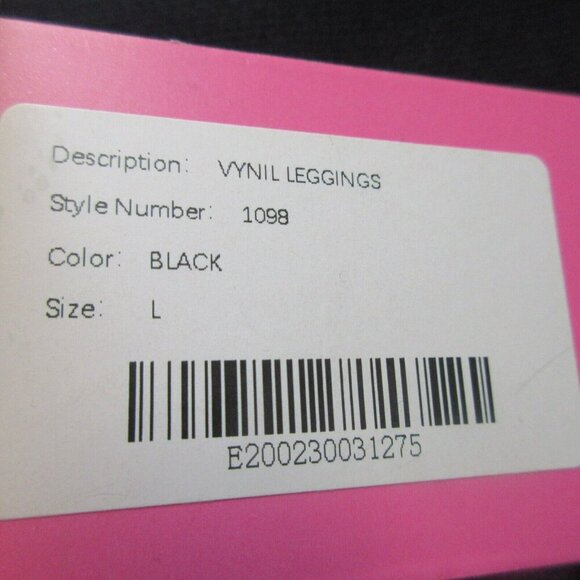 Edikted Vinyl Faux Leather High Rise Trouser Leggings Women L Black Wet Look 246 - Picture 5 of 12